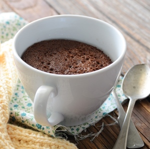The gorgeous 5-min healthy chocolate mug cake, image courtesy of An Edible Mosaic.